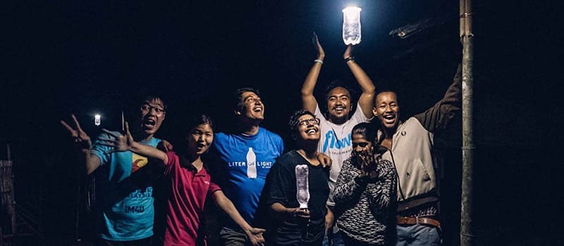 Off-grid solar lights for communities